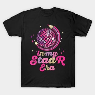 In My Staar Era Exam Testing Day Funny Teacher Globe T-Shirt